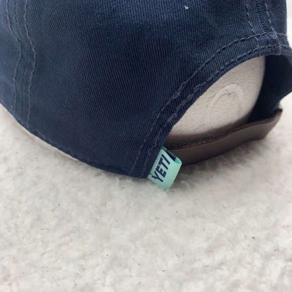 Yeti Cooler Baseball Hat Mens Strap Back OSFM Navy Blue Outdoors Boats Beer Dad - Picture 5 of 9